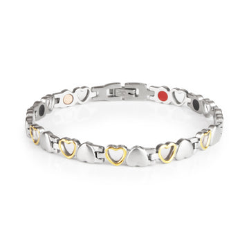 Queenly - Negative Ion Bracelet, Gold and Stainless Steel